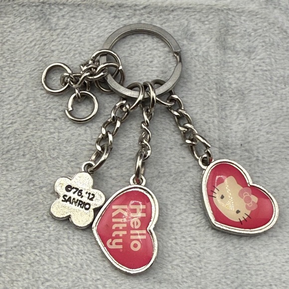 Hello Kitty Accessories - Vintage Hello Kitty Keychain Sanrio Silver Tone